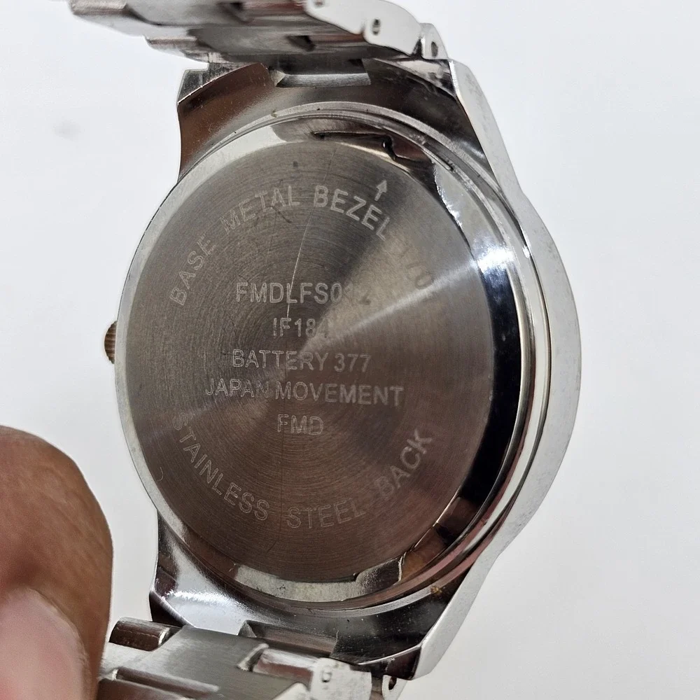 38MM Women's Watch Gray Dial Two Tone Bracelet Band 7